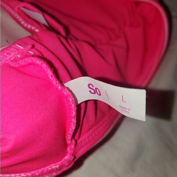So hot pink ribbed bikini set NWT - Picture 7 of 9